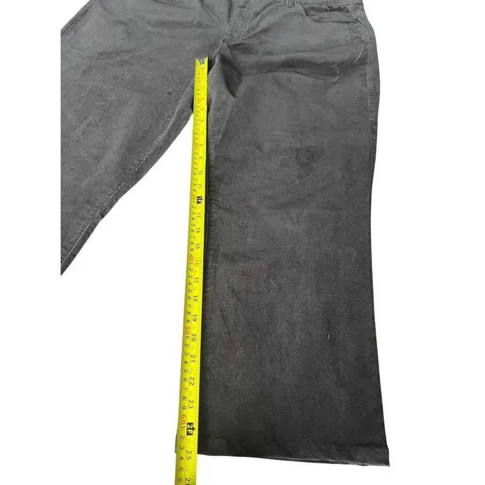 Lauren Jeans Co. Ralph Lauren Brown Corduroy Straight Leg Mid Rise Pants 20W